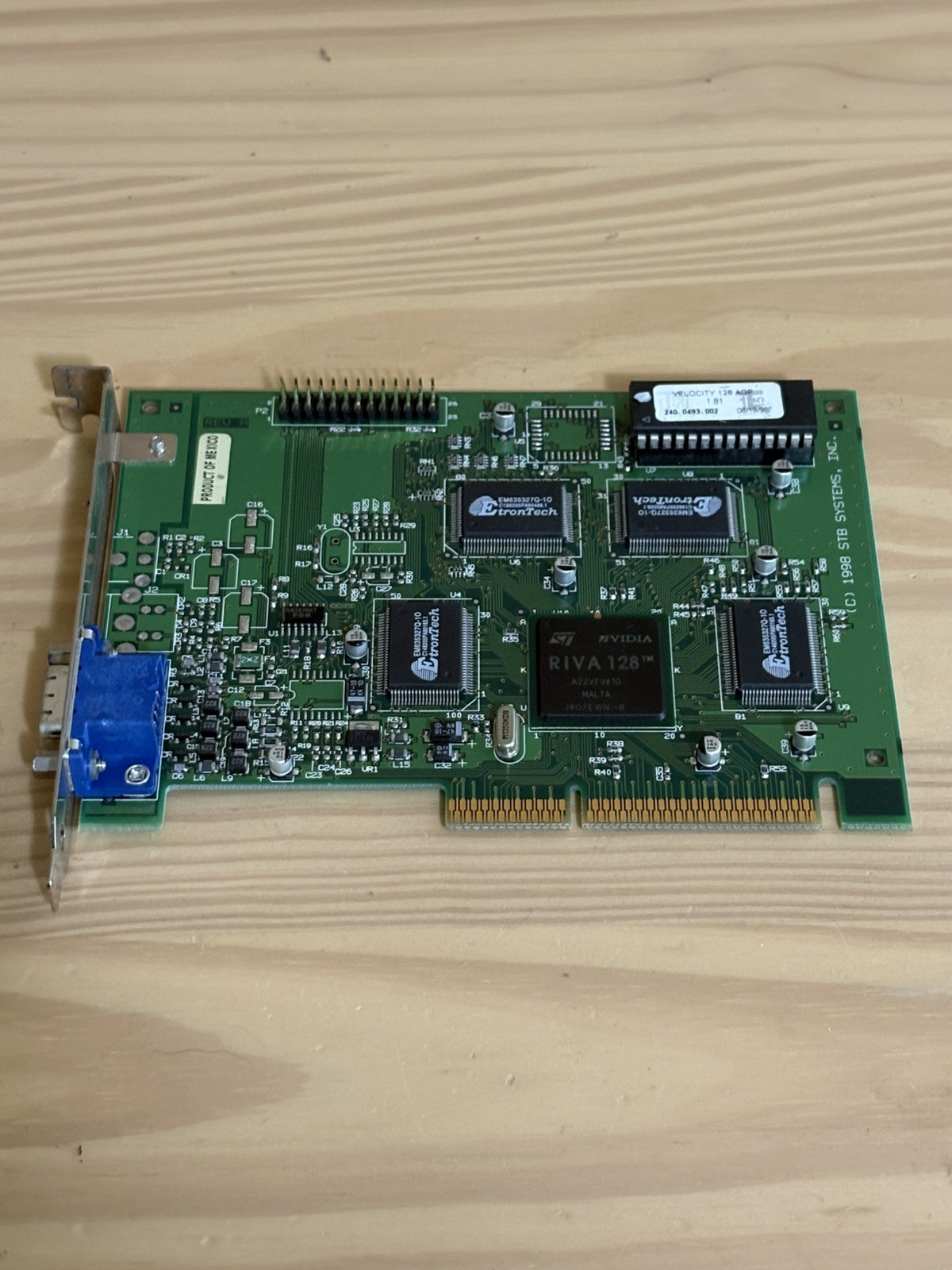STB Systems Velocity 128 AGP Video Card (210-0326-00X, 1X0-0659-505, 06199D)