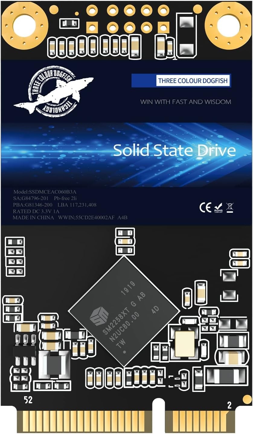 SSD mSATA 64GB Dogfish Internal Solid State Drive High Performance Hard Drive