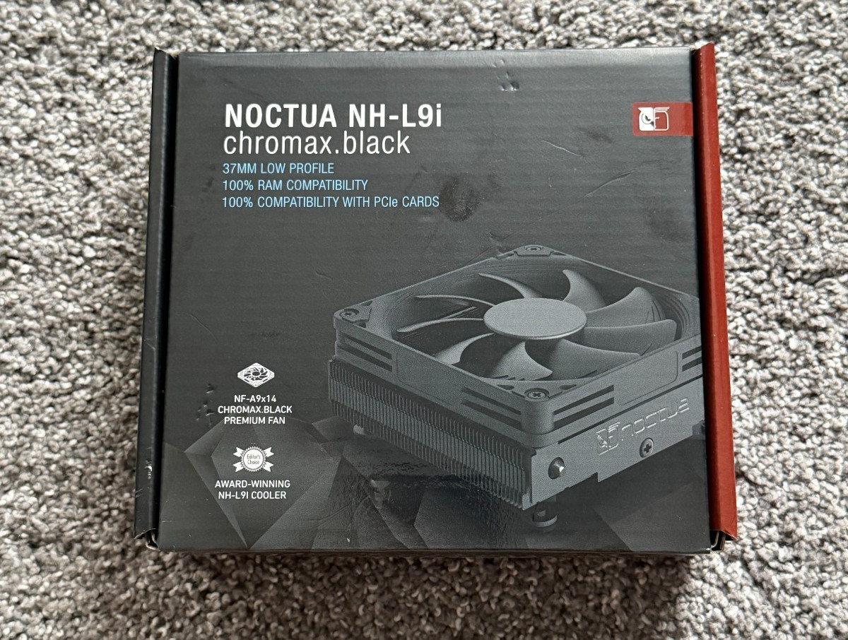 NOCTUA NH-L9i chromax.Black Premium Low Profile CPU Cooler Intel LGA1200/LGA115X