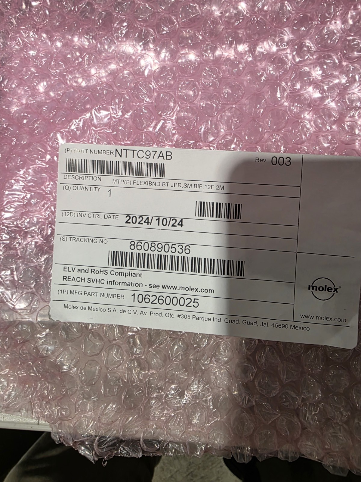 Selling 44 NTTC97AB  MTP FLEX BND JPR SM BIF 12F .2METER FIBERS