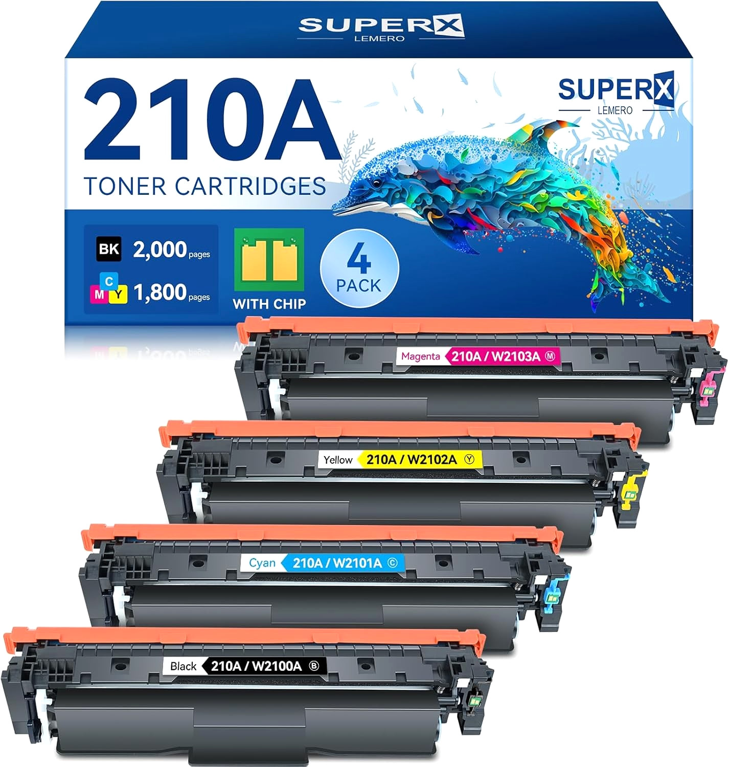 210A / 210X Toner Cartridge for HP Color LaserJet Pro 4201 & 4301 Series Printer