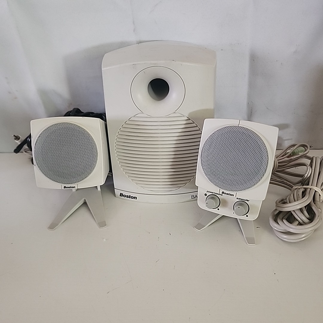 Boston Acoustics Digital BA745 3-Piece Powered Speaker  w/ Subwoofer Tested