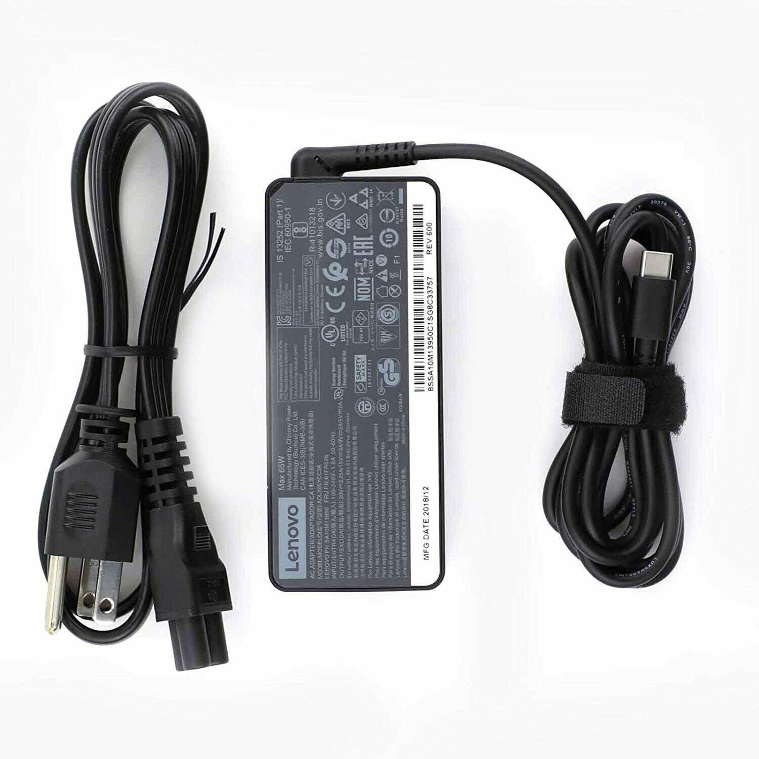 Original Lenovo 65W USB-C AC Adapter Charger ThinkPad T14 T14s P14s T15 Laptop