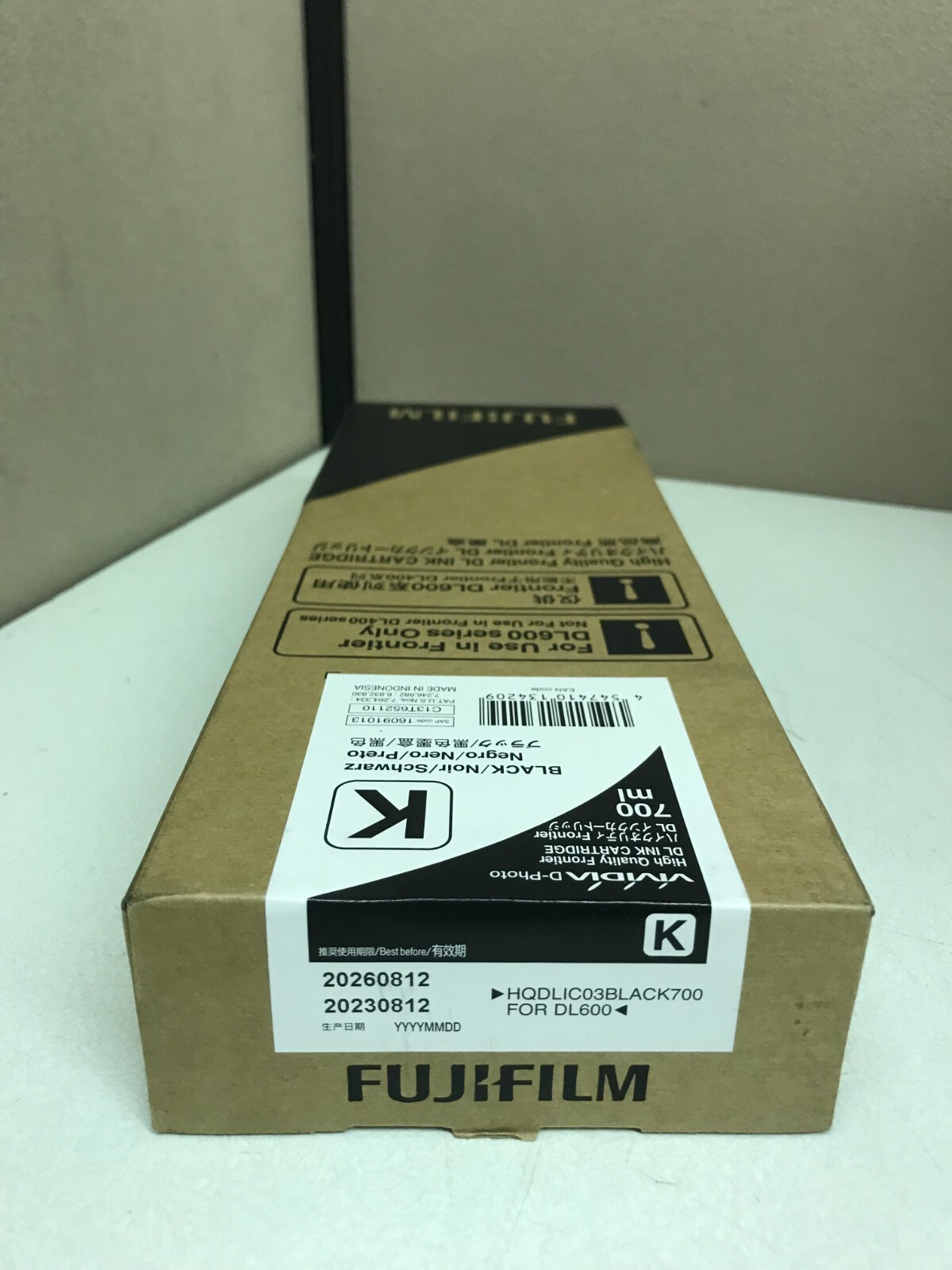 Genuine Sealed Fujifilm DL600 Black Ink Cartridge 2026 700mL C13T652110