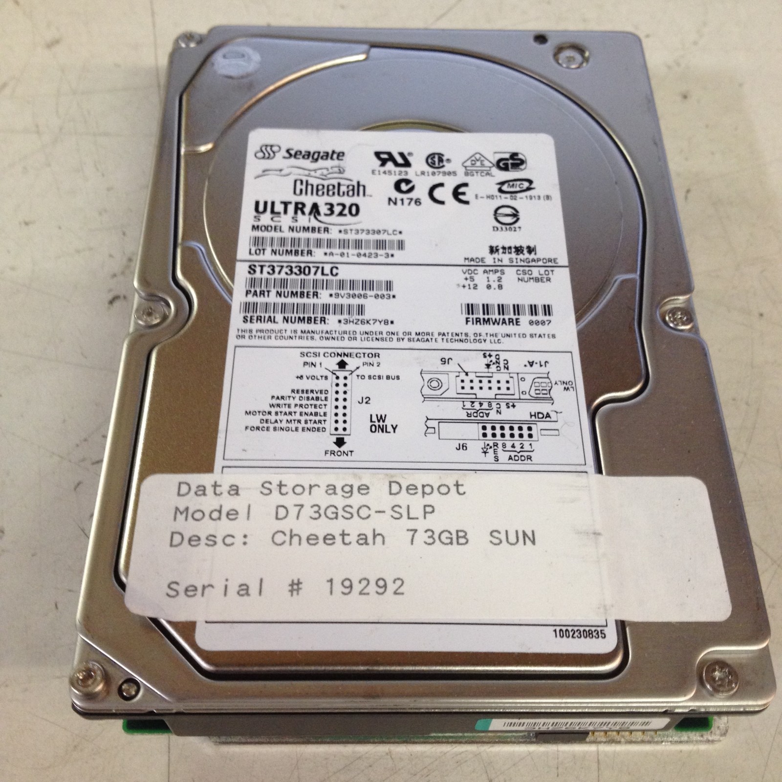 SEAGATE  ST373307LC 73GB 10K U320 SCSI HARD Disk DRIVE