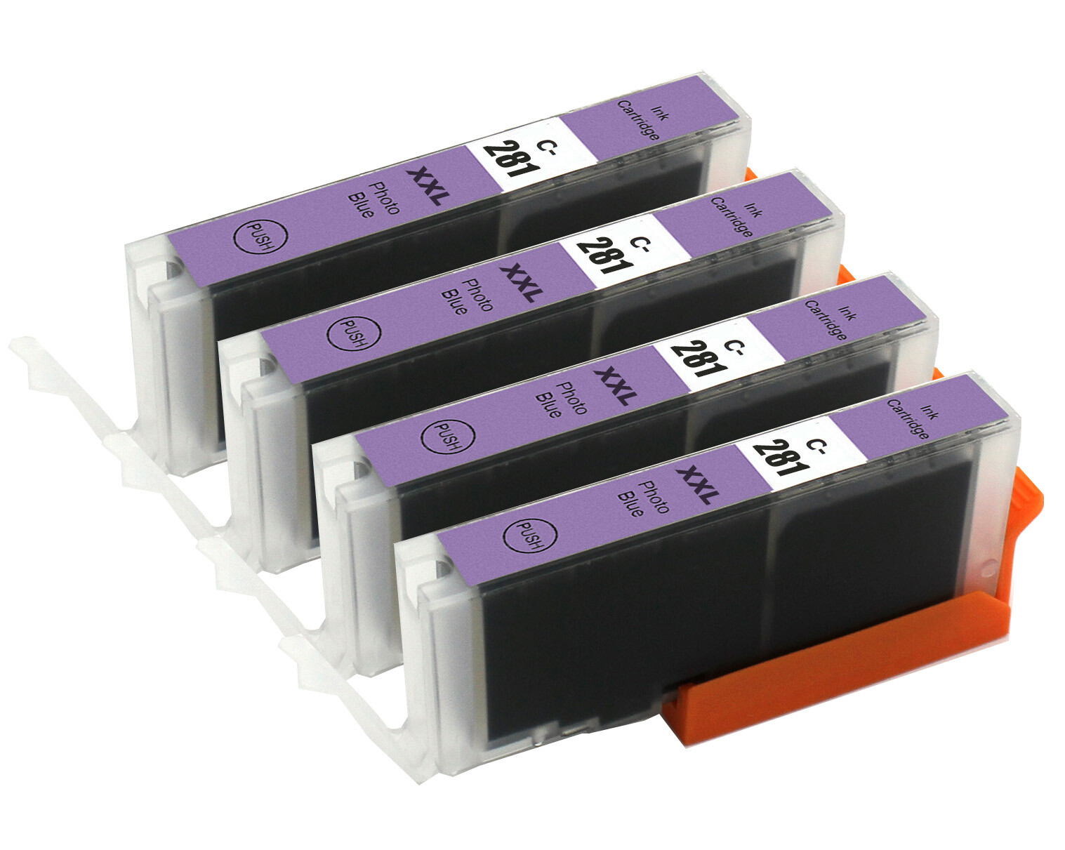 4PK Photo BLUE CLI-281XXL Ink Tank  use for Canon TS8120 TS8220 TS8320 TS9120