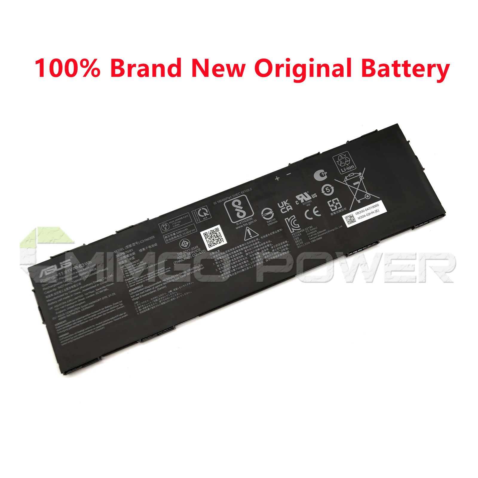 New Genuine C31N2205 Battery for Asus Chromebook CM34 Flip CM3401FFA CX3401FBA