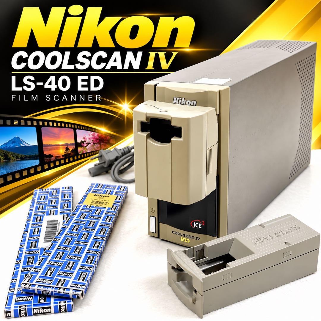 NIKON COOLSCAN IV ED LS-40 ED Film Scanner With FH-2 FH-3 Film Holders USB