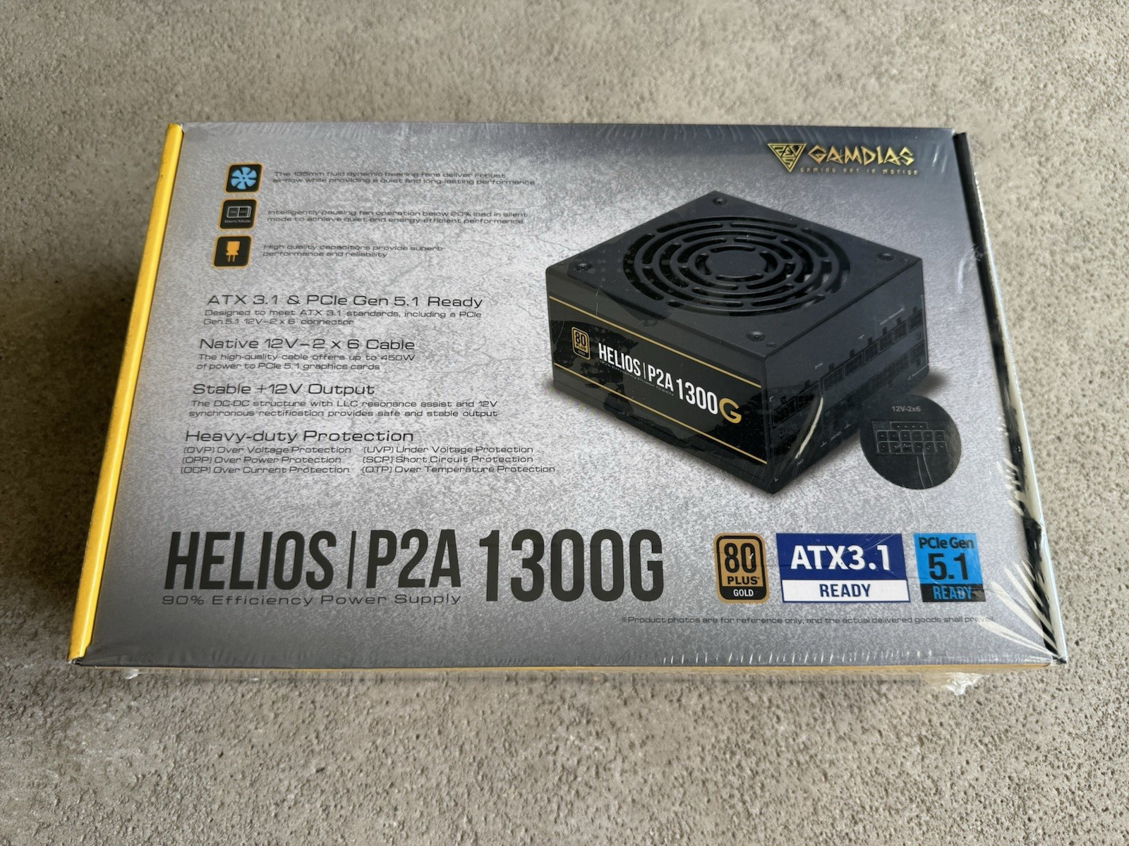 GAMDIAS Helios P2-1300G 1300W Fully Modular Gaming ATX Power Supply 80 Plus Gold