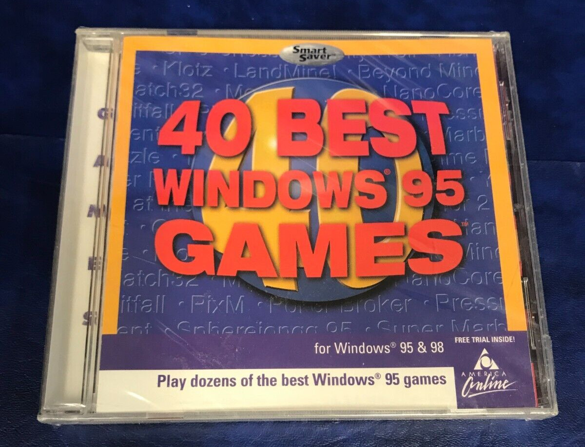 Vintage 1999 40 Best Windows 95 Games on CD ROM