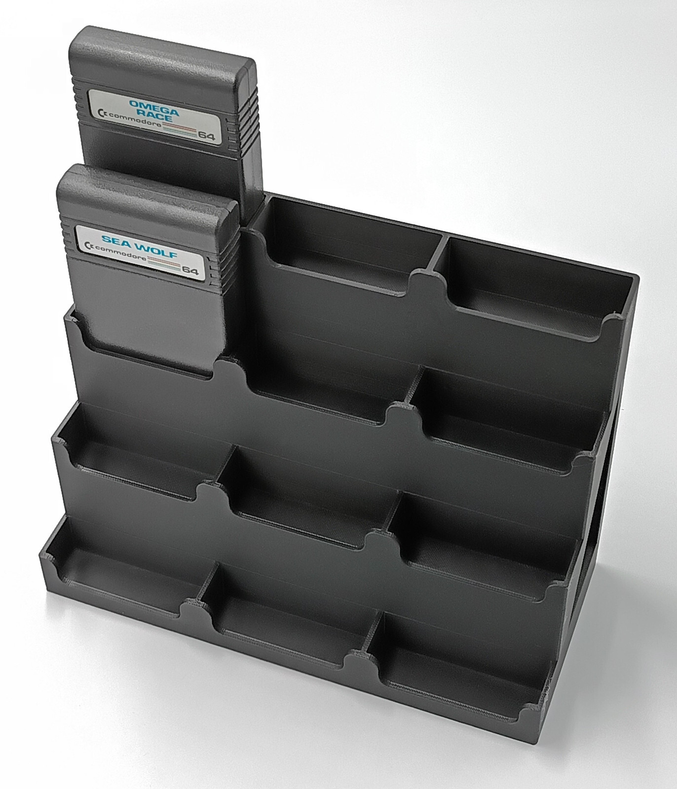 Commodore 64 Display Stand Tower Holder Case - Holds 12 Games