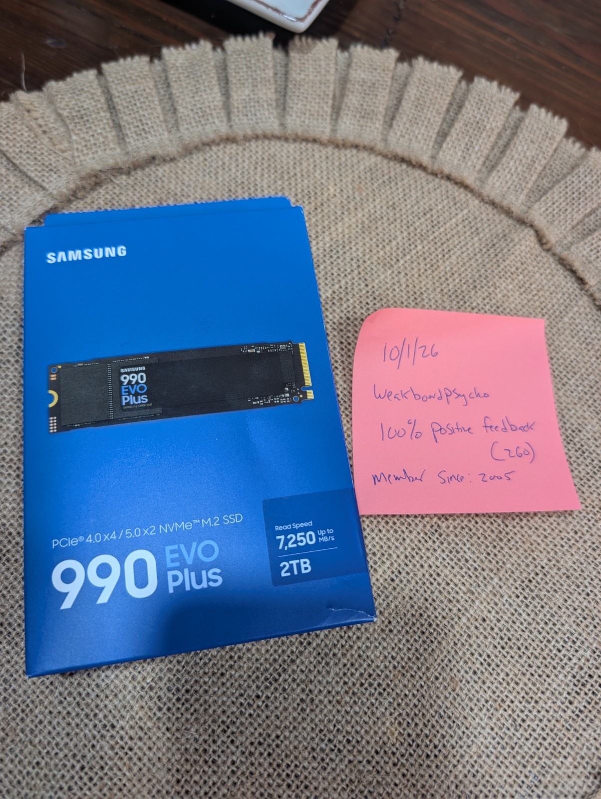 Samsung SSD 990 EVO Plus 2TB, PCIe Gen 4x4 | 5x2 M.2 2280, Up to 7,250 MB/s