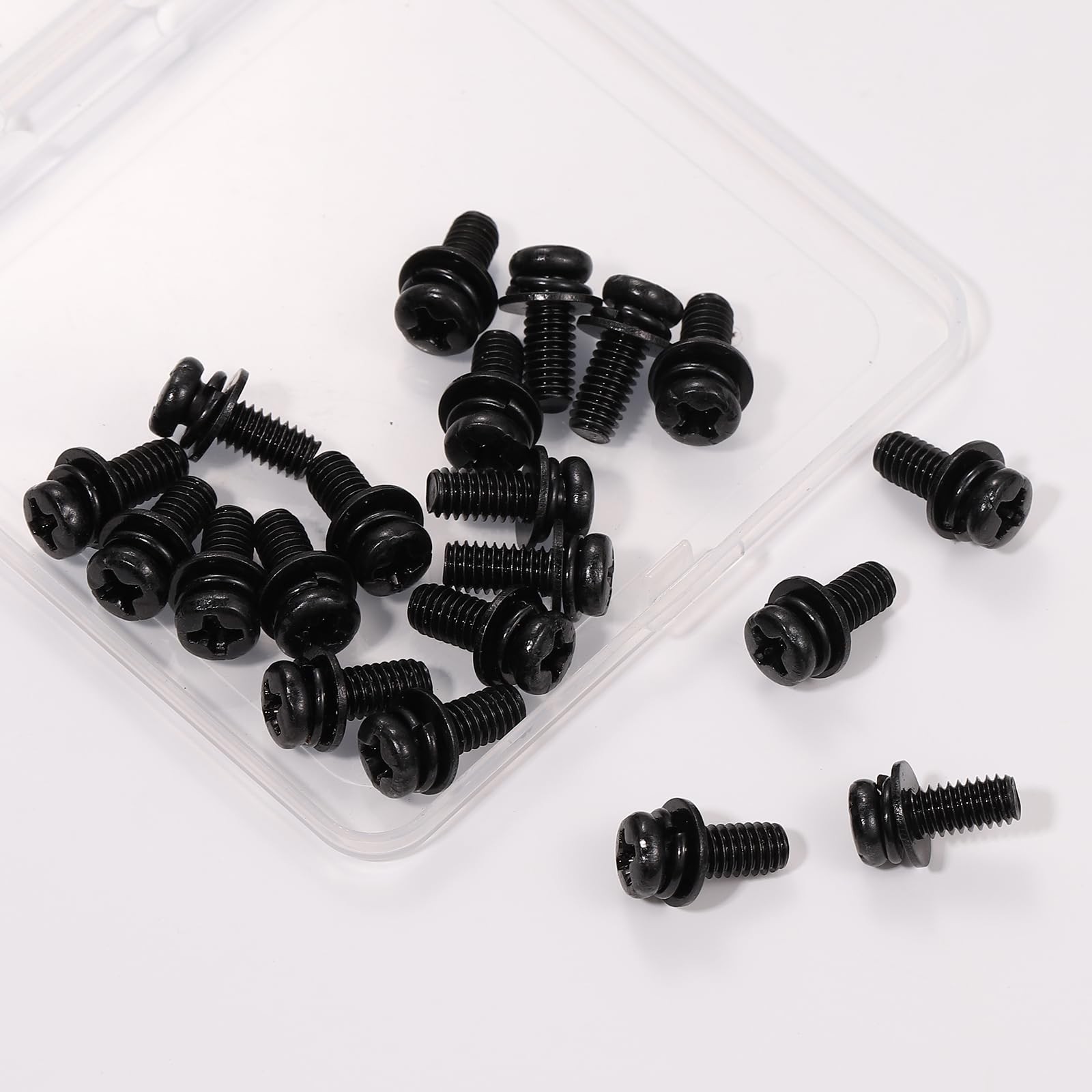 20 PCS Vesa Screws, VESA Compatible M4x10mm TV/Monitor Wall Mount M4, black