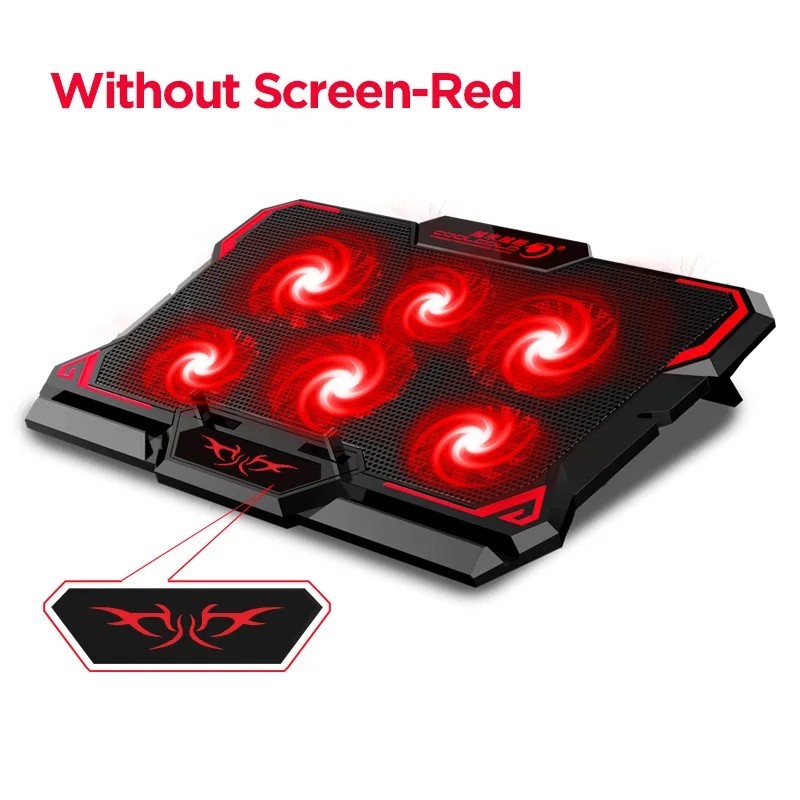 Laptop Cooling Pad 5 Quiet Fans Cooler Stand Dual Ports for 17" Laptop