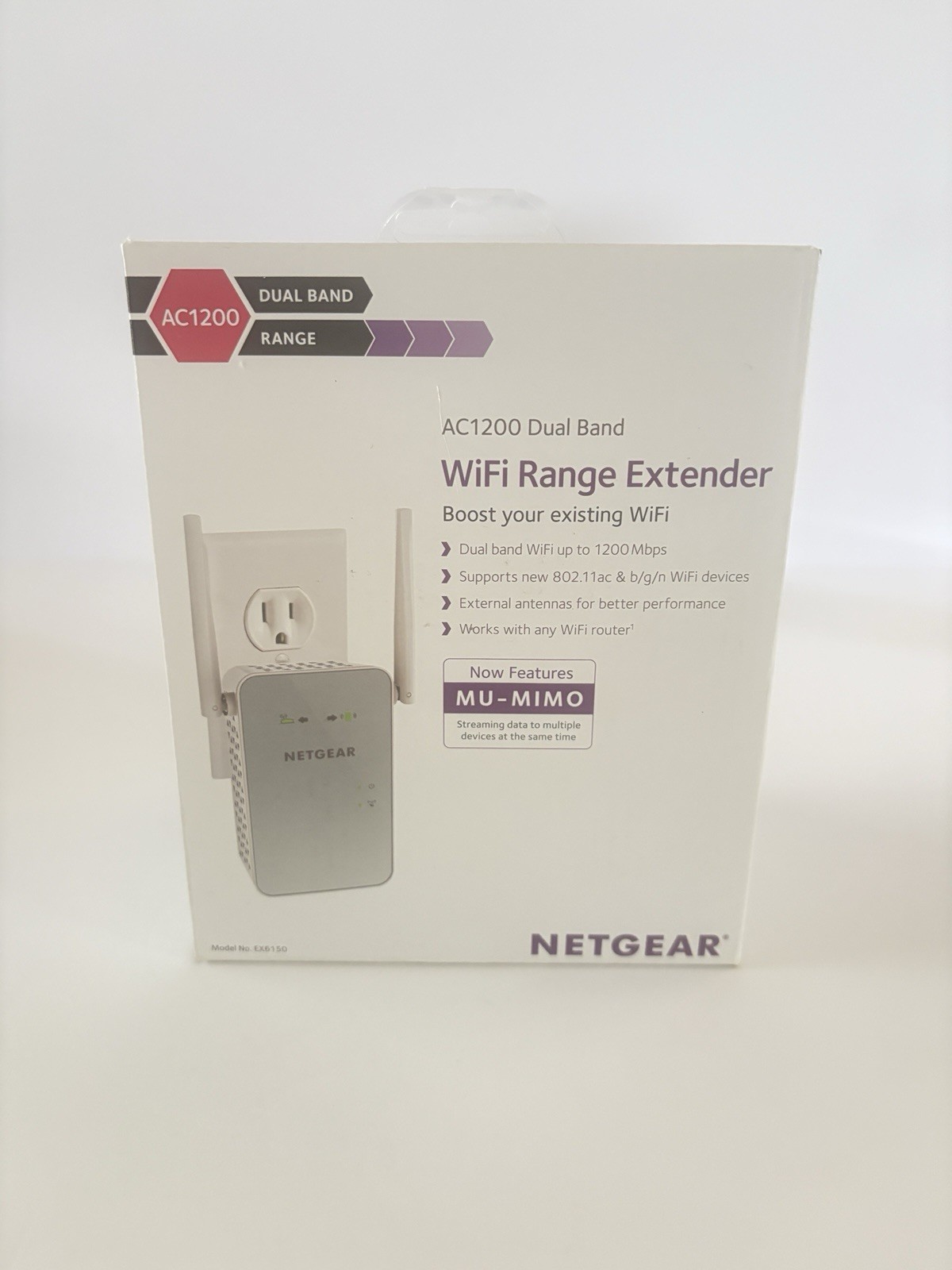 NETGEAR AC1200 WiFi Range Extender EX6150 Dual Band Open Box Complete