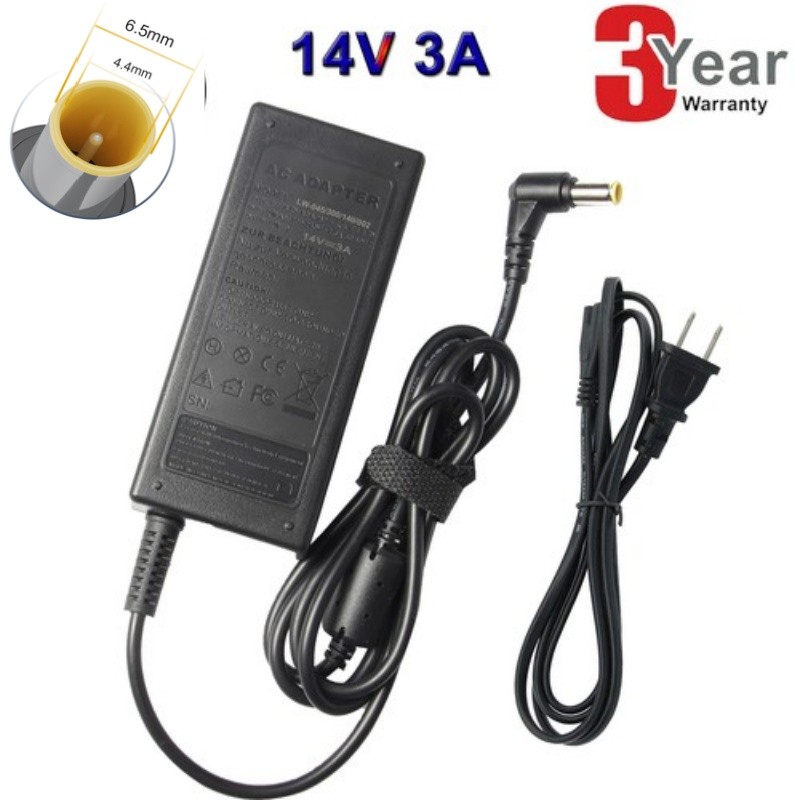 14V 3A 42W AC Power Supply Adapter for Samsung SyncMaster LCD Monitor 6.5*4.4mm