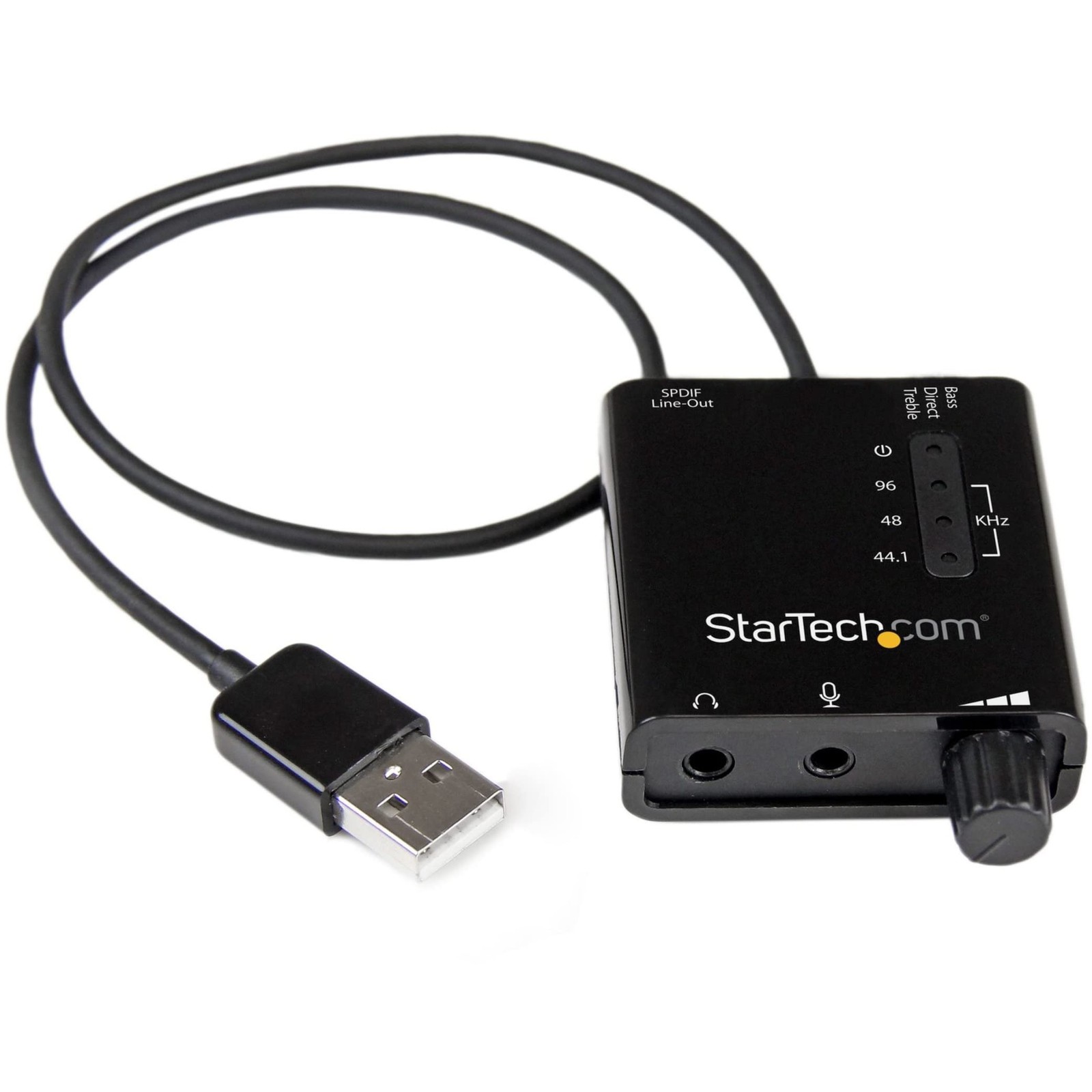 StarTech USB Sound Card SPDIF Digital Audio Stereo Mic ICUSBAUDIO2D Black