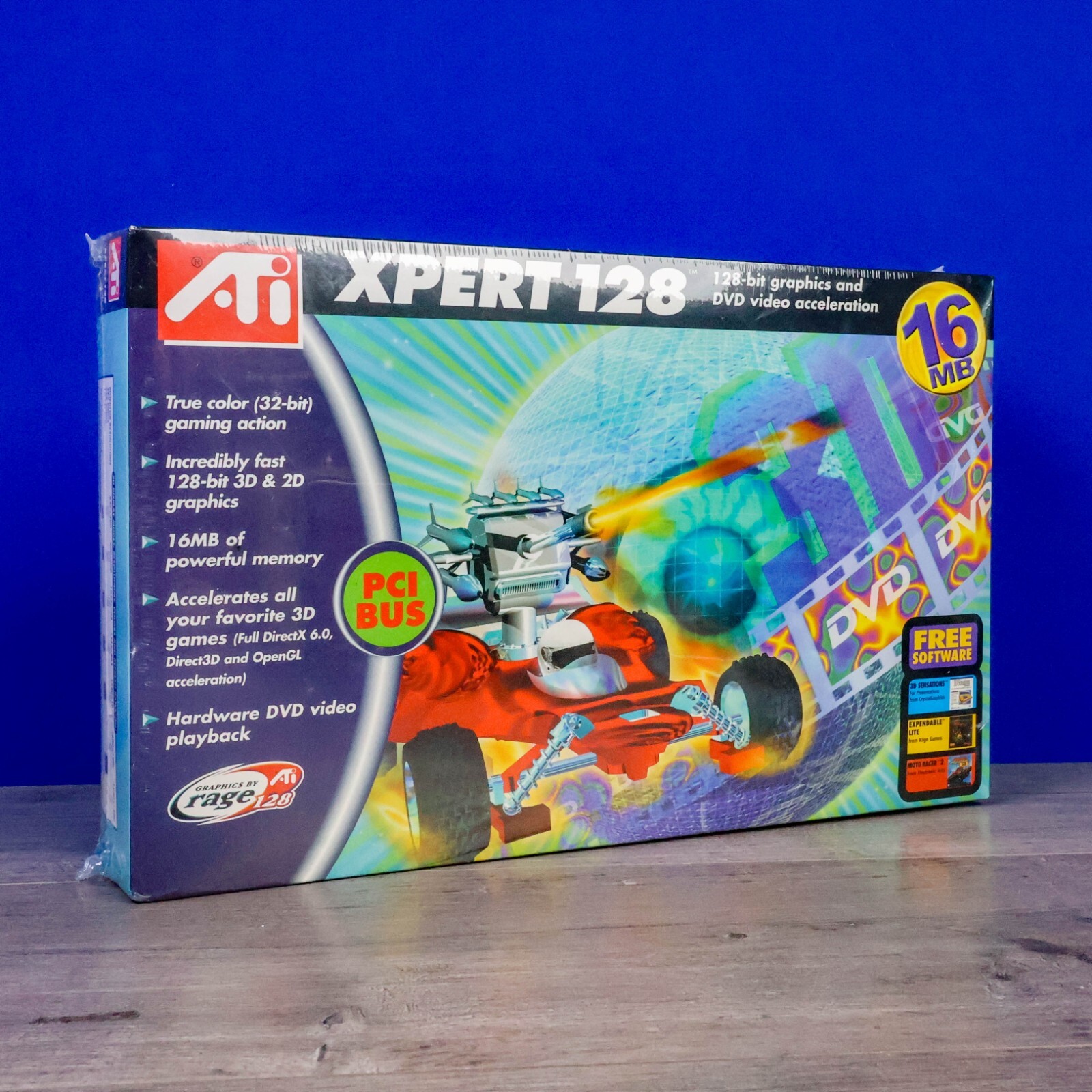 Vintage ATI Rage Xpert 128 Graphics VideoCard 16MB PCI New in Factory Sealed Box
