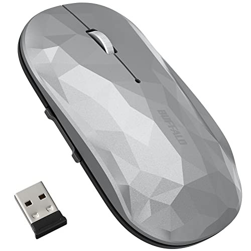 Buffalo FLEXUS Wireless Mouse 2.4GHz 5 Buttons Silver BSMBW535GSV