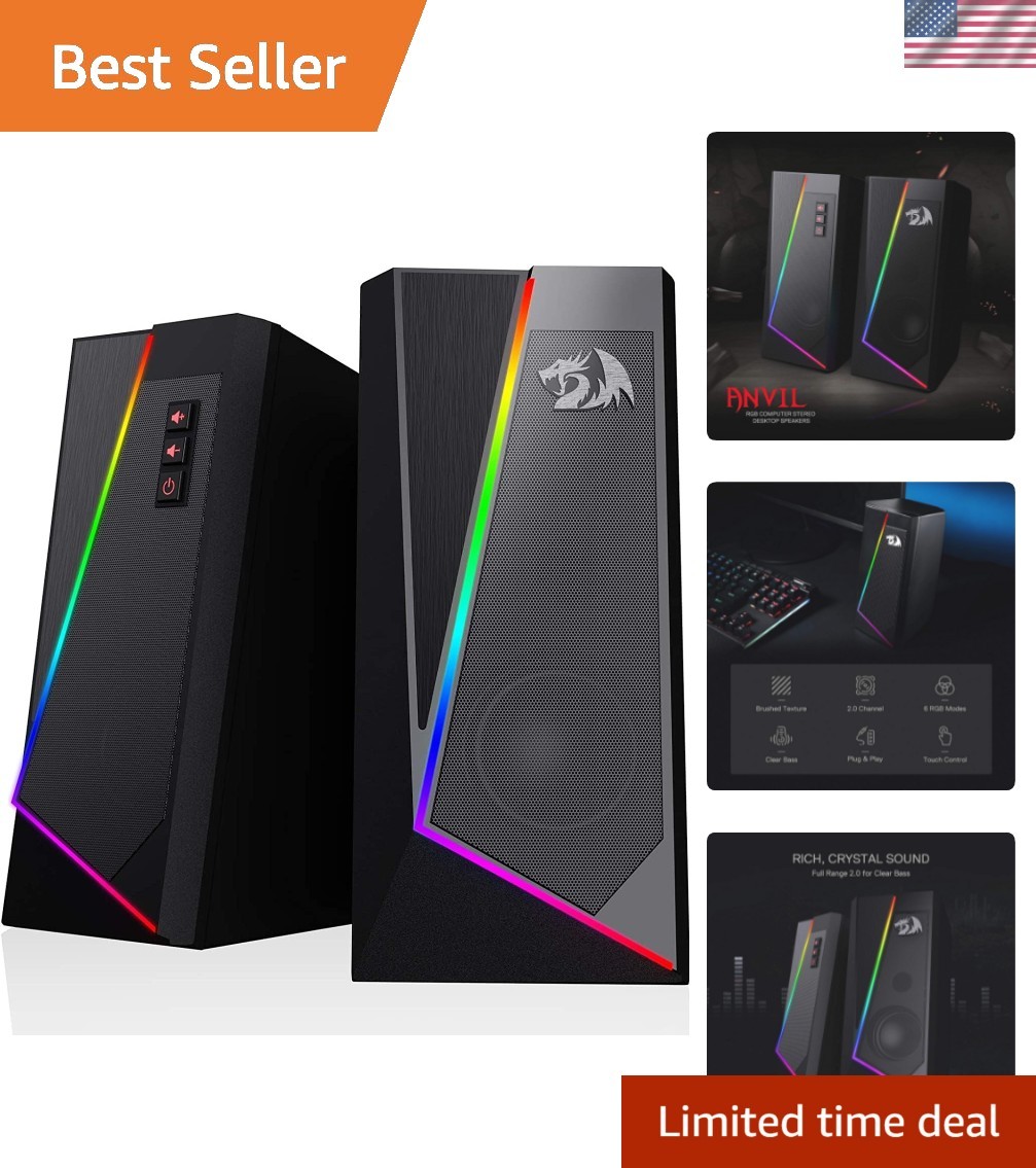 Smart GS520 RGB Touch-Controlled Desktop Speakers - Exceptional Audio Clarity