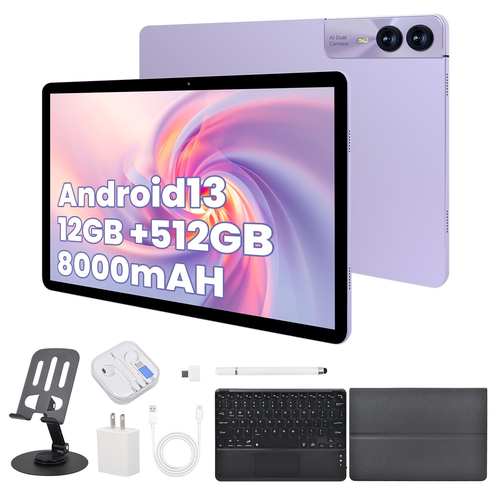 11 Inch 4G LTE Phone Call Android 13 Tablets IPS 2000X1200 12GB RAM 512GB ROM