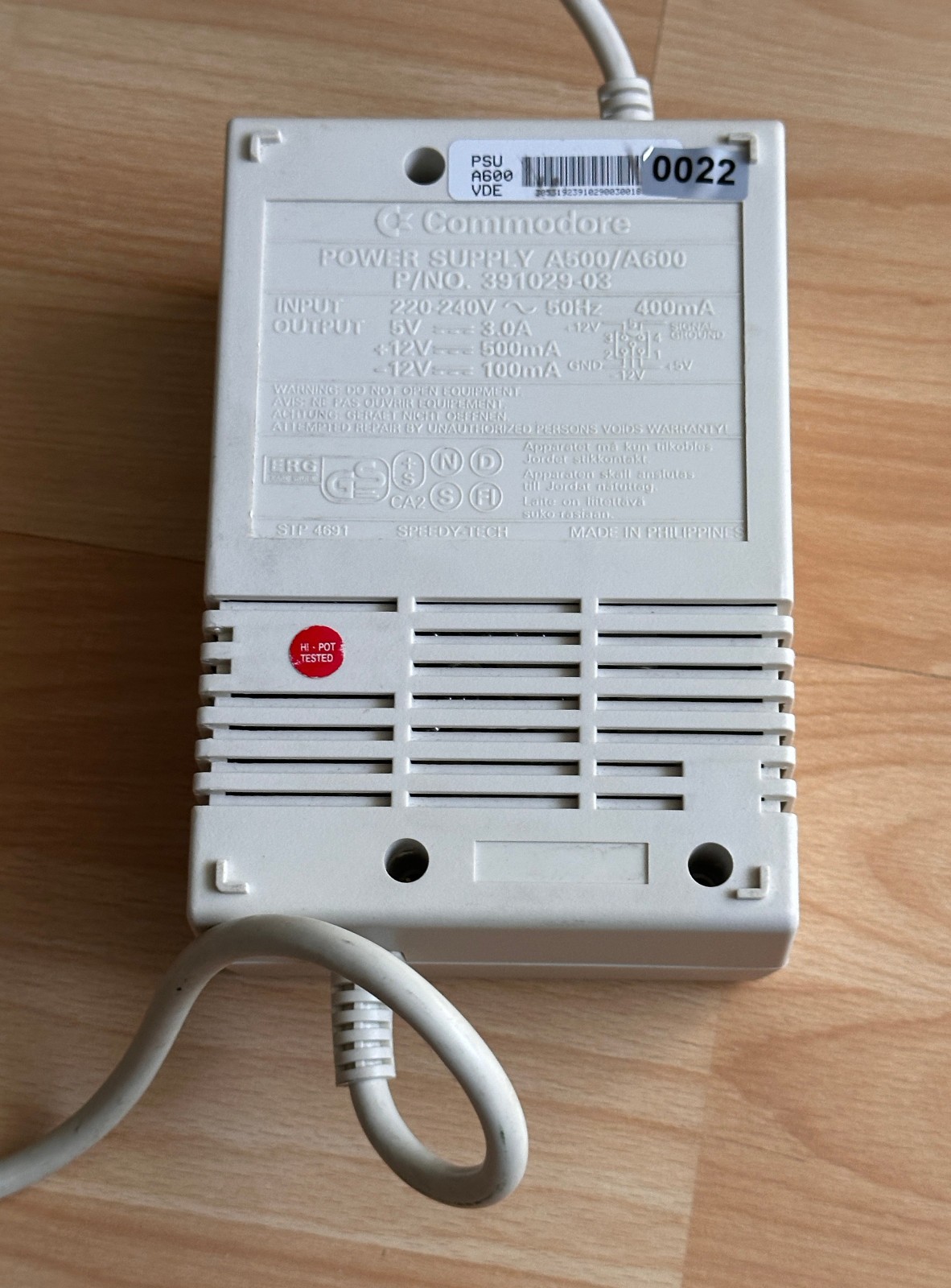 Commodore PSM - 601-2 Power Supply 3.0 Amp Tested Works #05 26