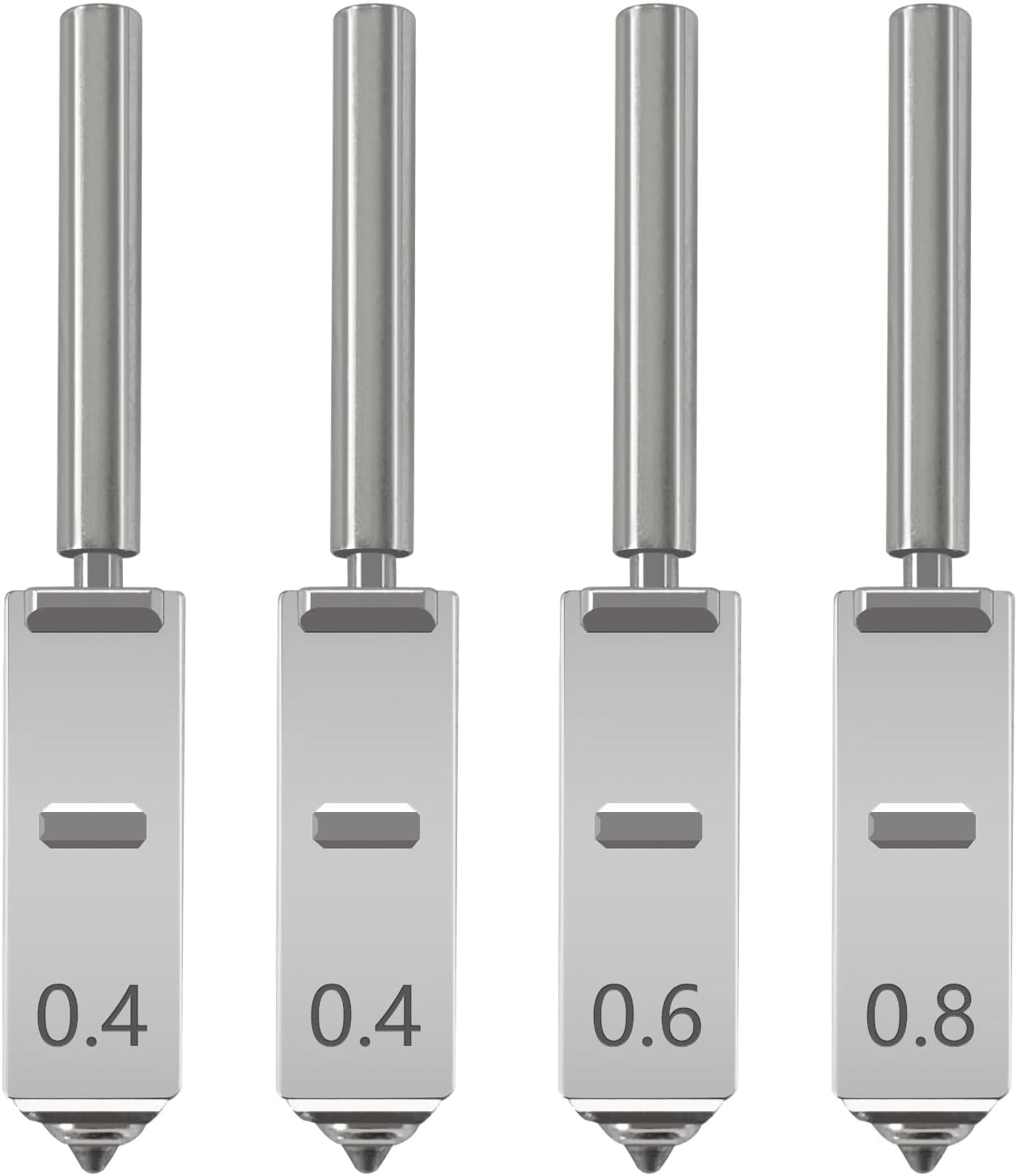 4PK 0.4/0.6/0.8Mm Hardened Steel Nozzle Kit for Anycubic S1 Max Combo | All-In-O
