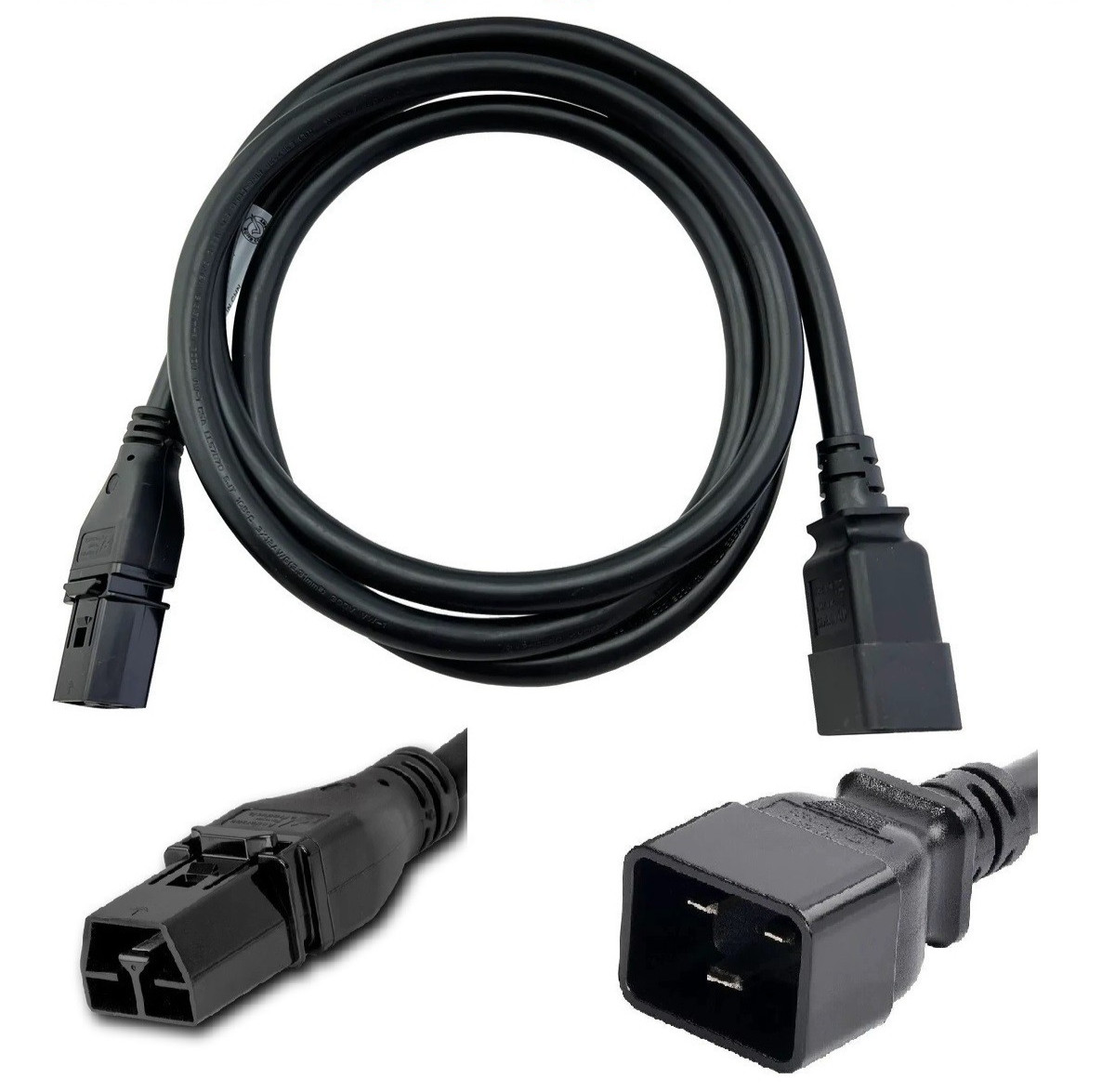 C20 to SAF-D-Grib PDU Cable 12/3 SJT 20A 250V 157.48"/4 Meters CPN 37-1653-01
