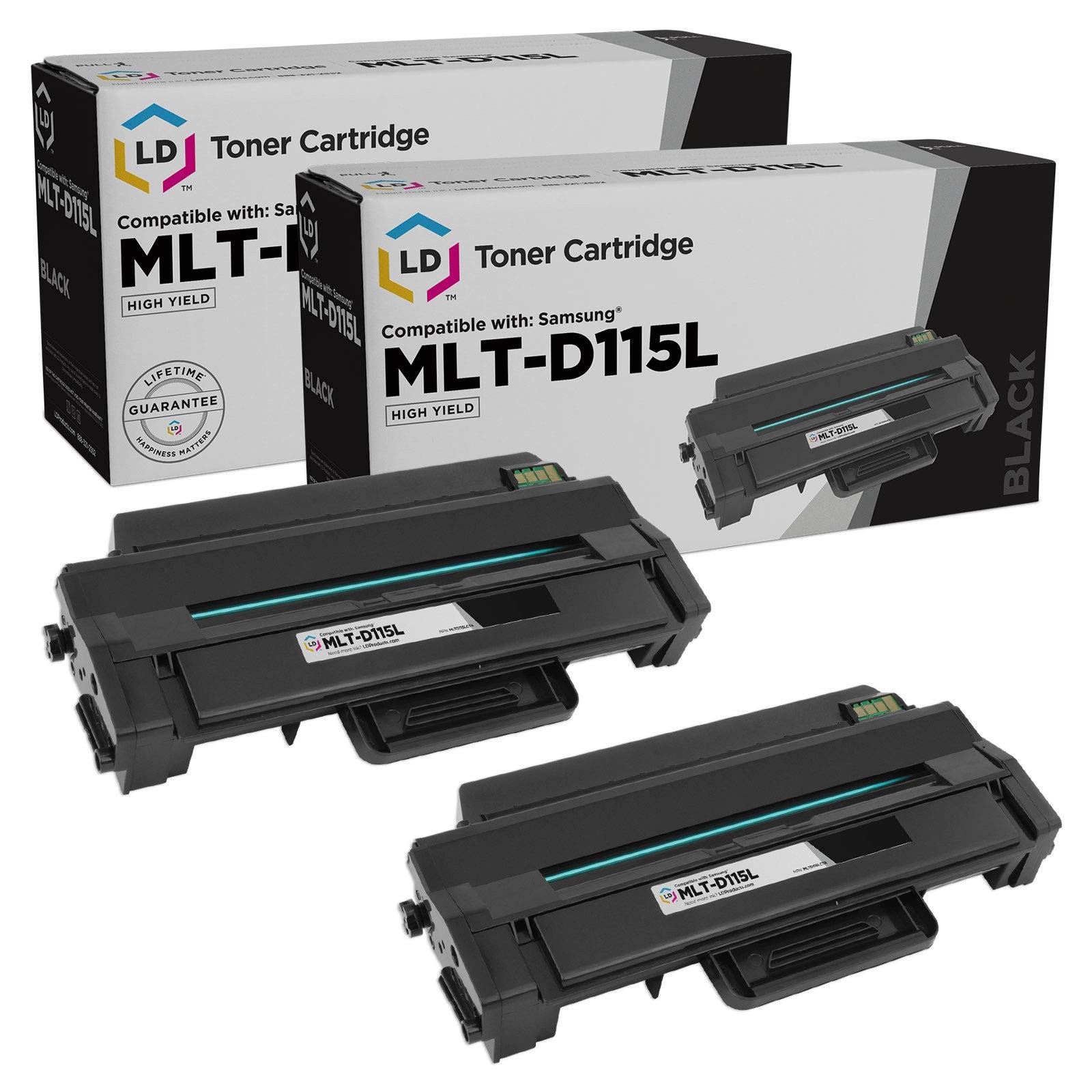 LD 2PK MLT-D115L Black Toner Cartridge for Samsung SL-M2820DW SL-M2870FW M2830DW