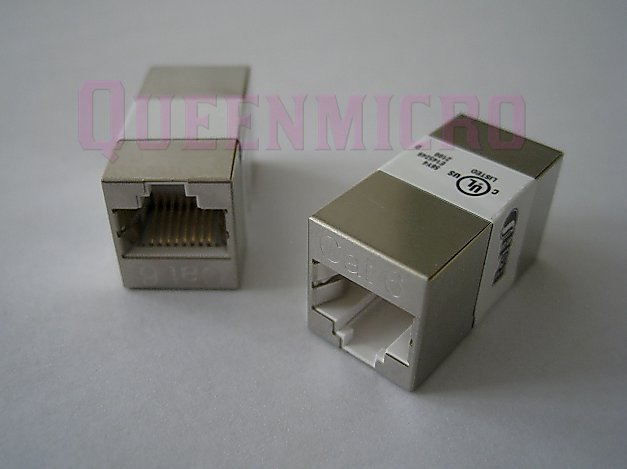 2 Pcs CAT6 Shielded Ethernet RJ45 InLine Joiner Coupler Adapter Cable Extender