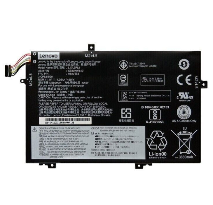 45Wh 01AV463 Genuine Battery For Lenovo ThinkPad L14 L15 1st Gen/ 2nd Gen Series
