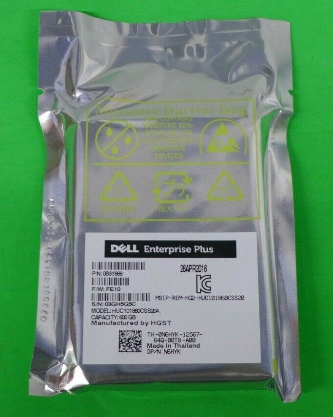 NEW Dell Enterprise Plus 600GB SAS 12-Gbps 10K RPM Internal Hard Drive N6HYK