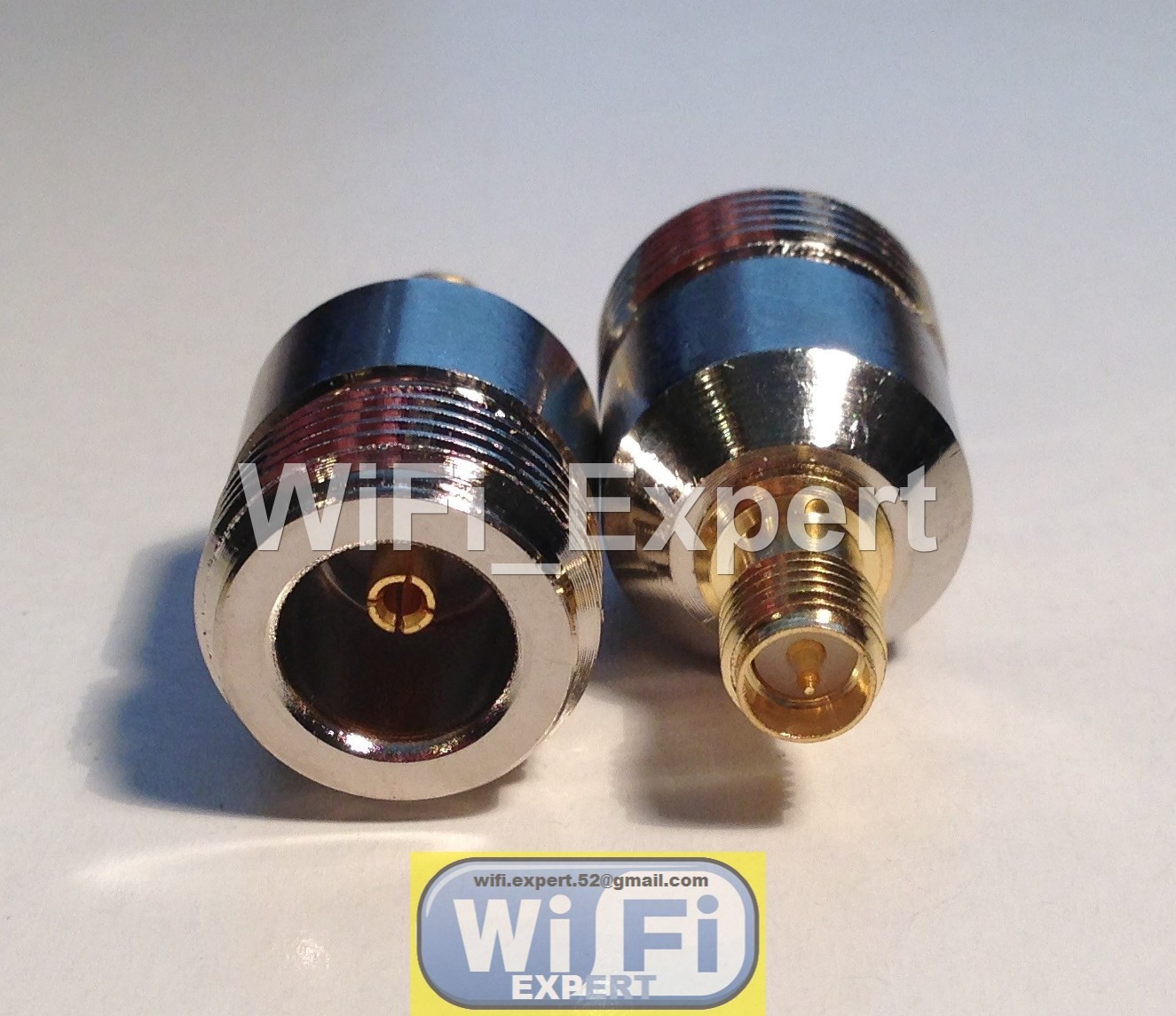 N Type Female Jack to RP-SMA Female JACK male pin straight RF adapter connector