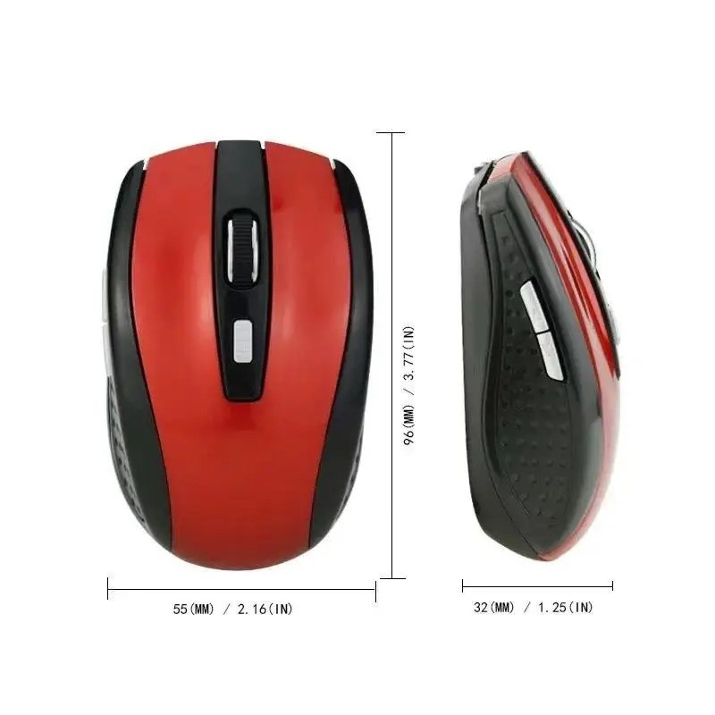 Wireless Silent Mouse 800/1200/1600 DPI 2.4G Optical Ergonomic Mouse for PC Lapt
