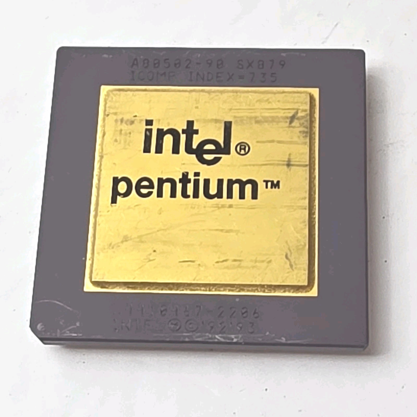 Intel Pentium A80502-90 SX879 MALAY 441 K Gold CPU Rare Collector’s Item