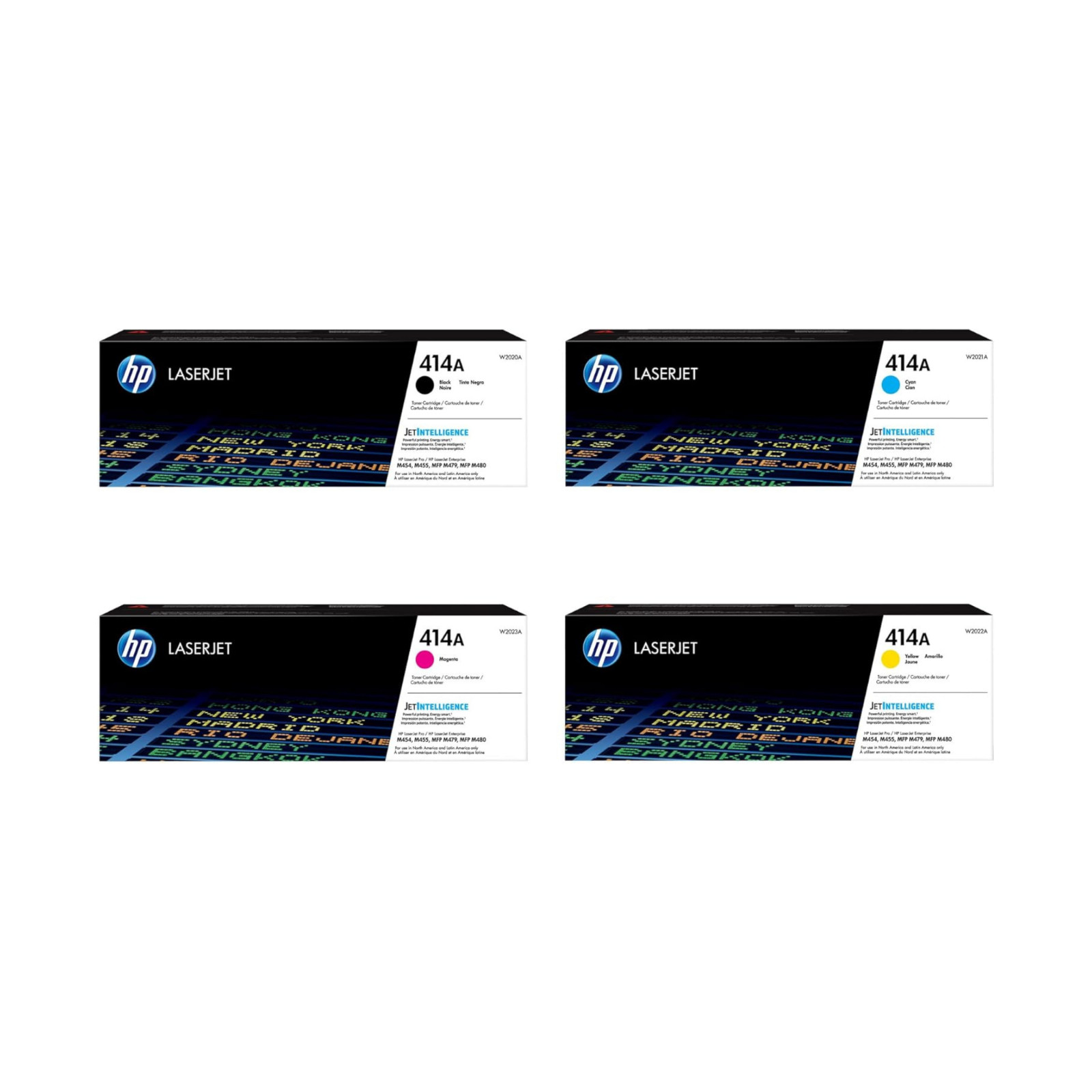 Original HP 414A Toner Cartridge Full Set 4Pack W2020A W2021A W2022A W2023A CMYK