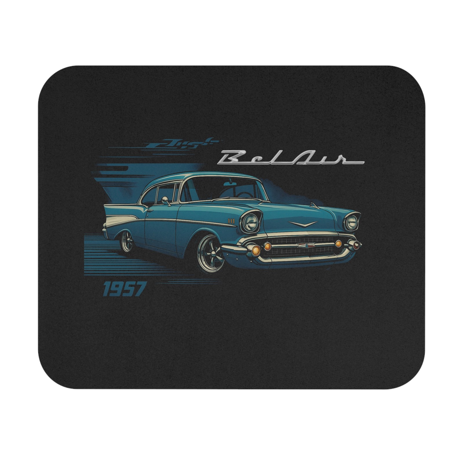 1957 Chevy Bel Air Mouse Pad Classic Car Desktop Mat Gift for Car Enthusiasts