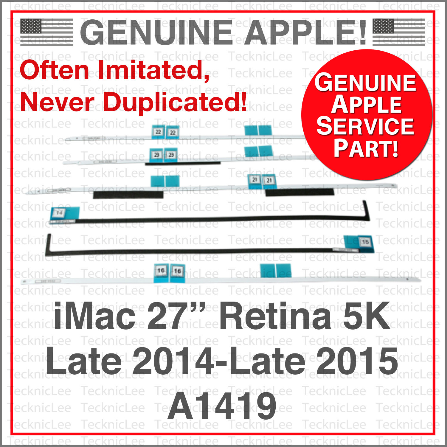 NEW Apple OEM 076-00009 Adhesive Repair Kit for iMac 27” Retina Late 2014-2015