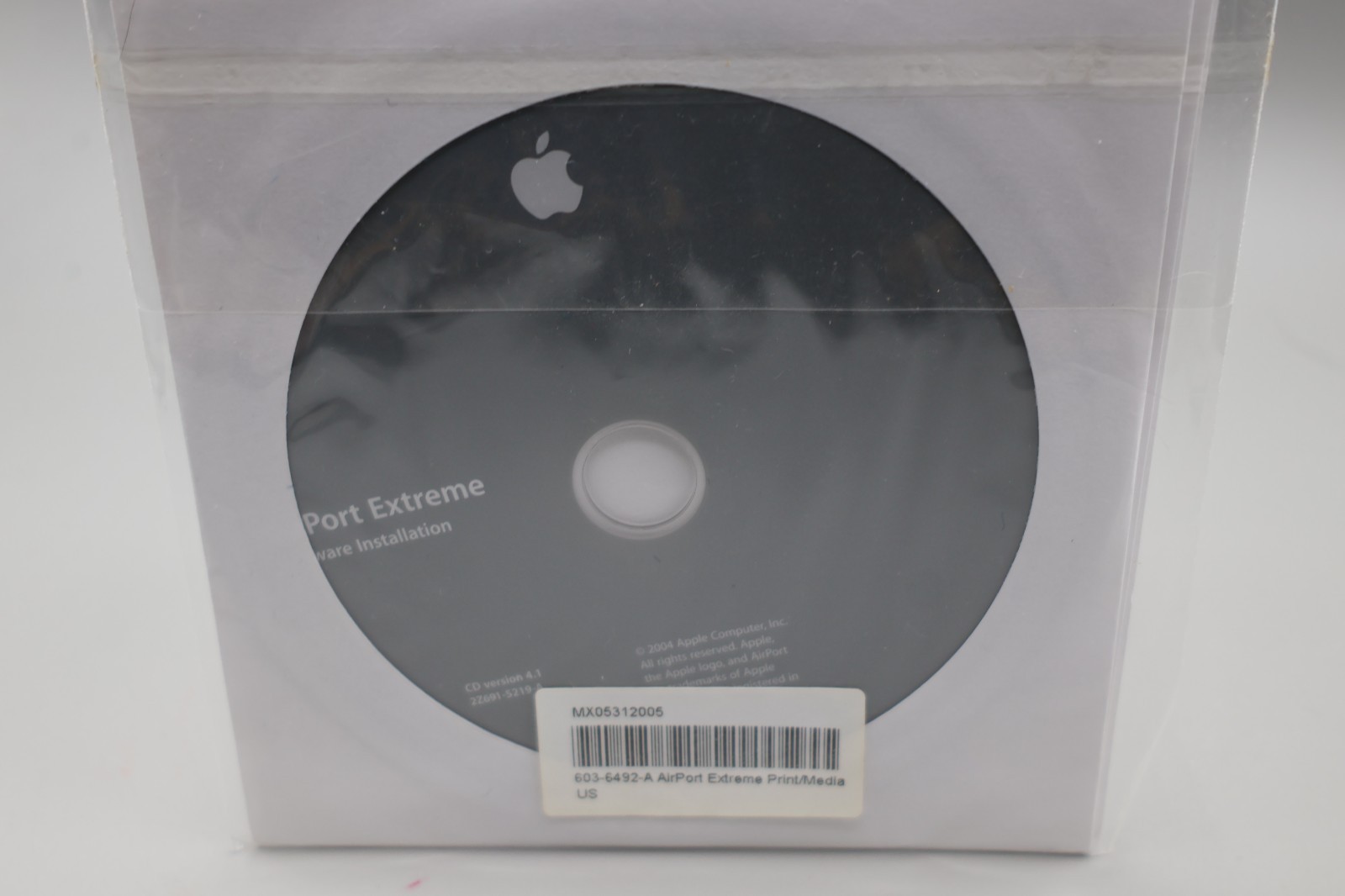 2004- Apple Computer- Apple Airport Extreme Disc Version 2.1-2Z691-5219-A