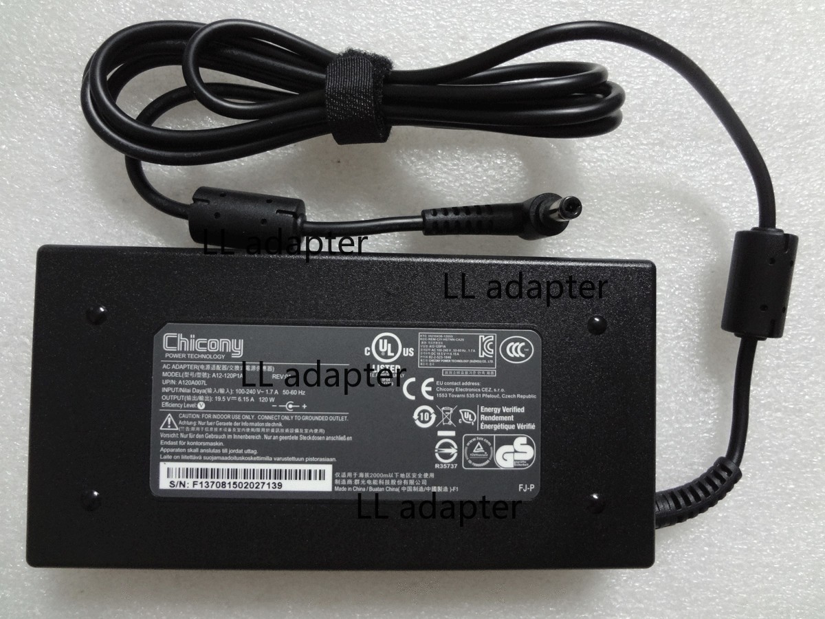 NEW Original 120W 19.5V 6.15A A12-120P1A For MSI GV62 7RC MS-16JD OEM AC Adapter