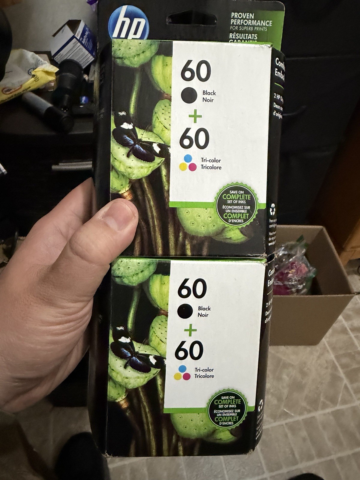 LOT OF 2 NEW HP 60 Combo Packs EXPIRED “READ”