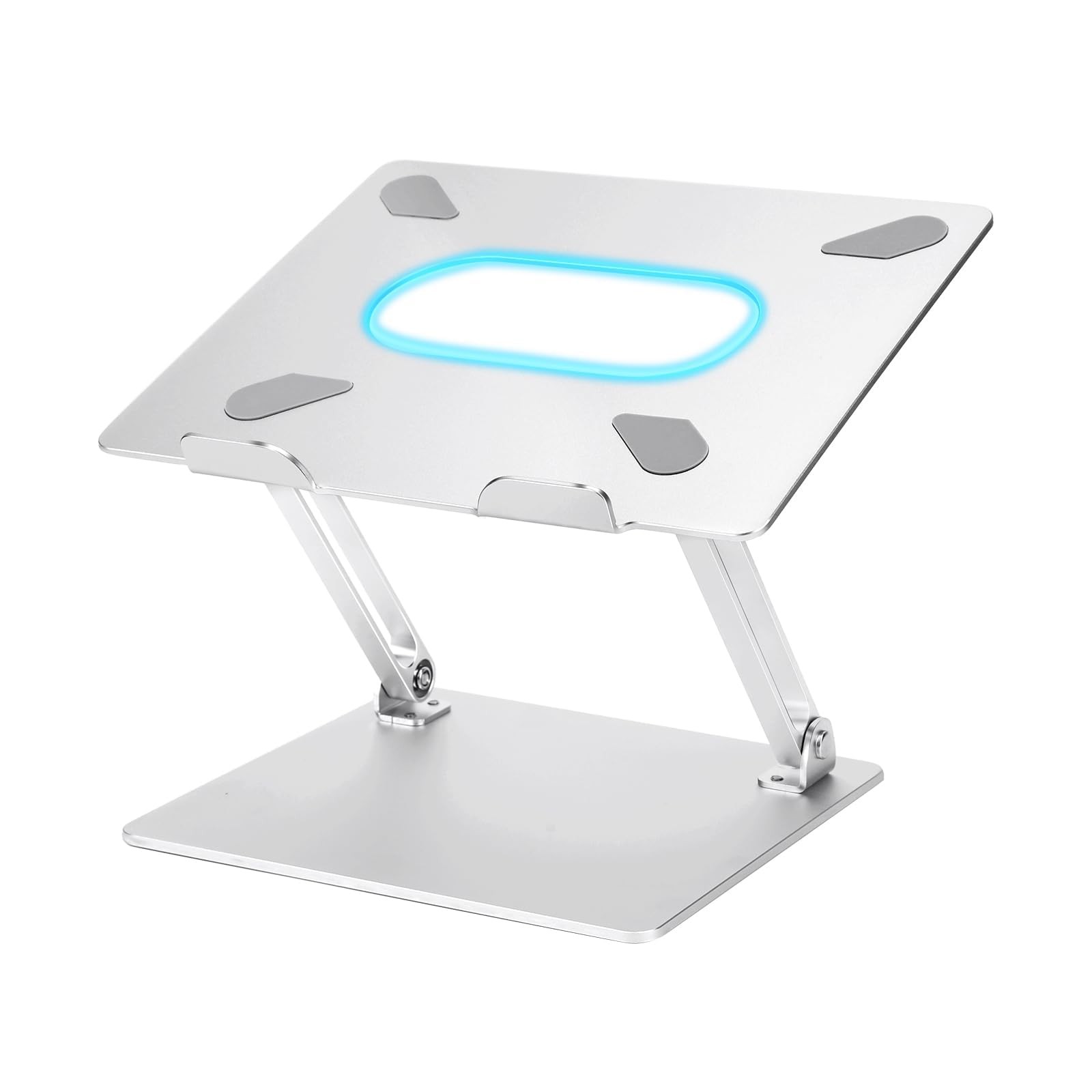 Ergonomic Aluminum Adjustable Foldable Laptop Stand Fits 1017 Inch Silver