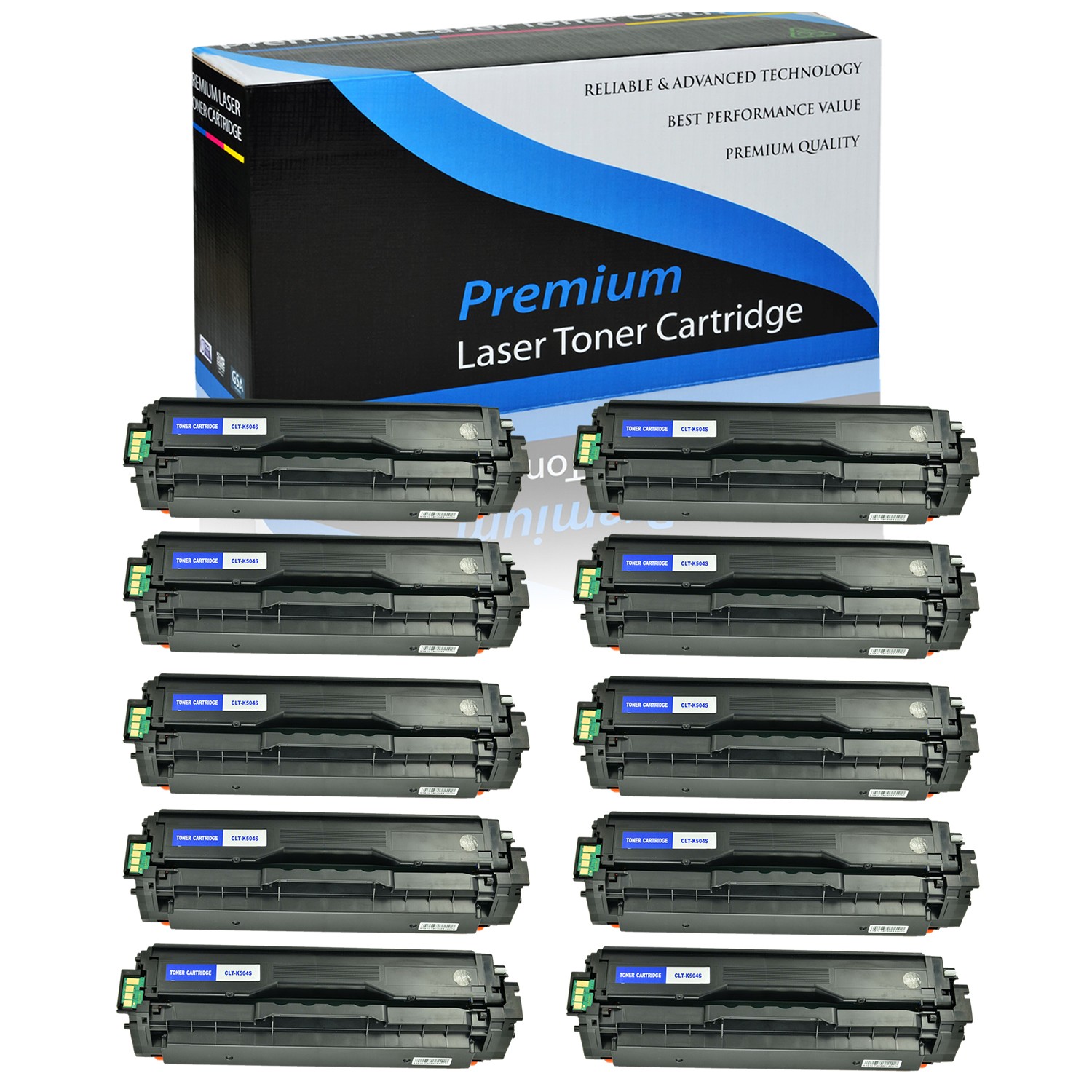 10x Black CLT-K504S 504S Toner for Samsung CLT-504S SL-C1860FW CLX-4195F CLP-415