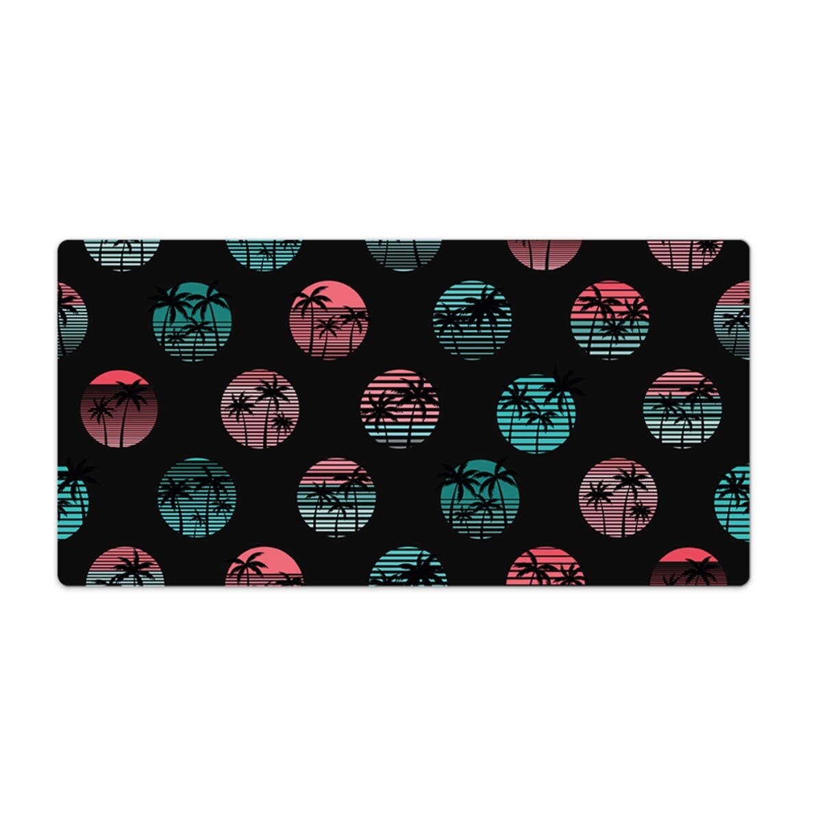 Decorative Desk Mouse Pad Mat PC Laptop Office Pad Retro palm trees 120x60