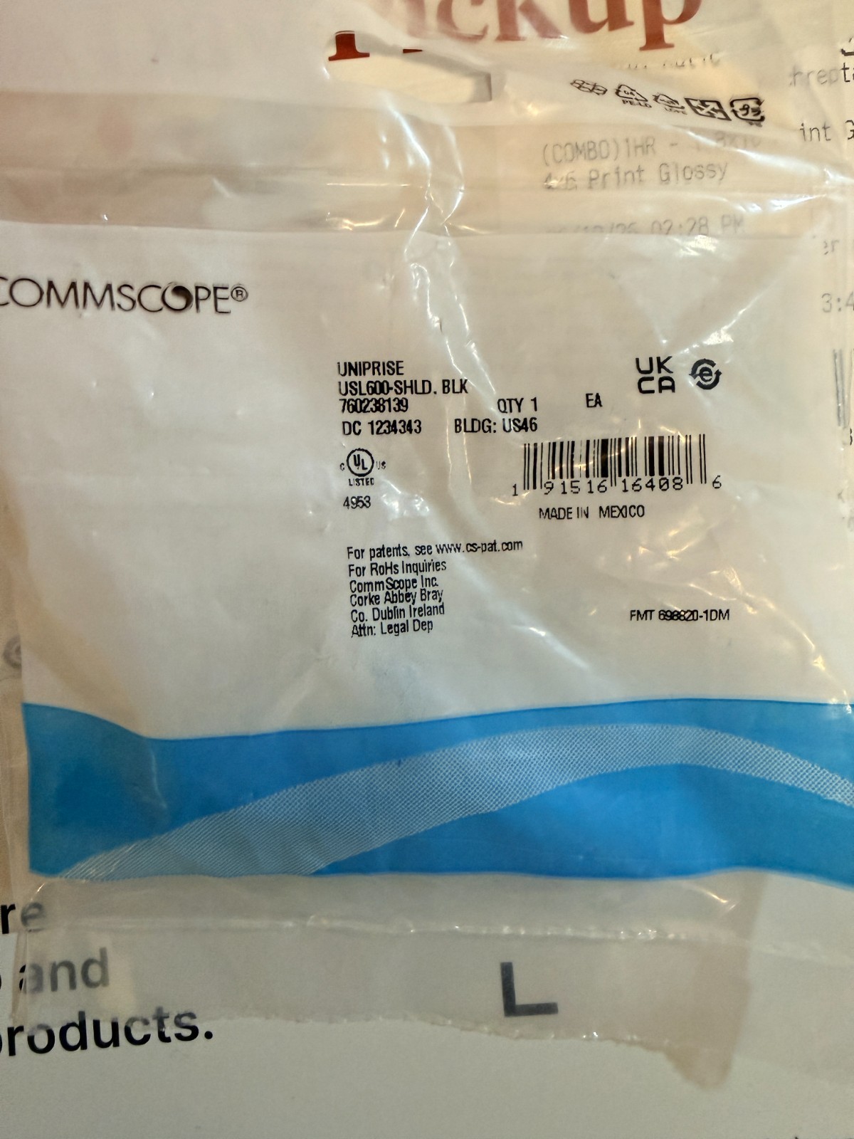 CommScope USL600-BLK Modular Connector - Black (LOT OF 10)