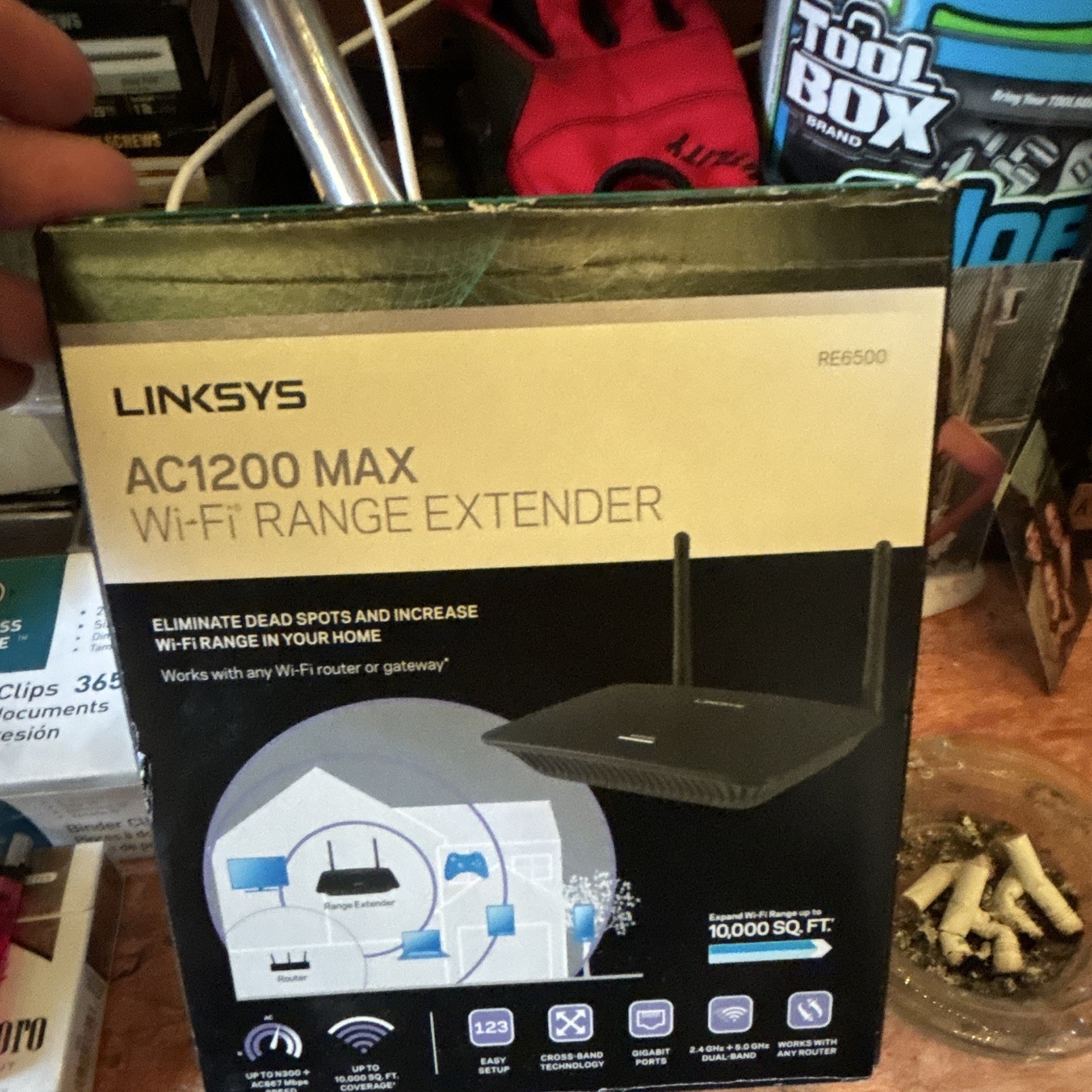 Linksys RE6500 AC1200 Dual-Band 2.4/5GHz Wi-Fi Extender Gigabit 4-Port