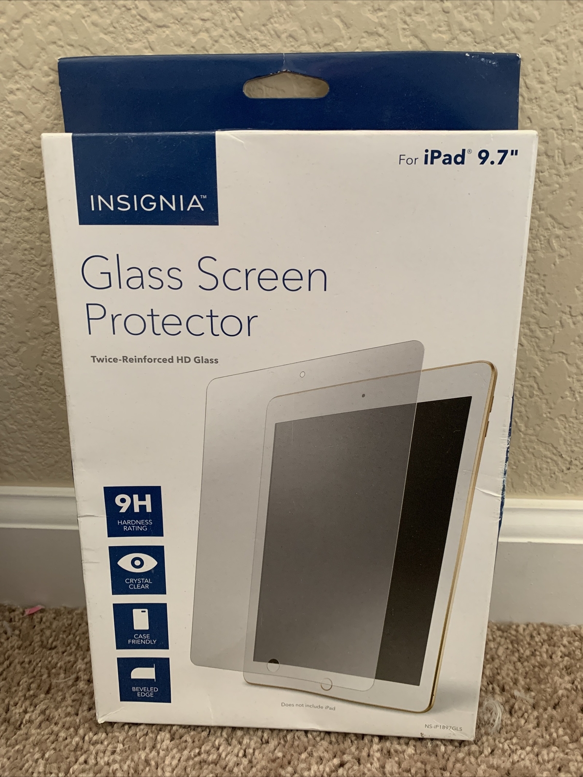 Insignia Twice Reinforced HD Glass Screen Protector for 9.7" iPad