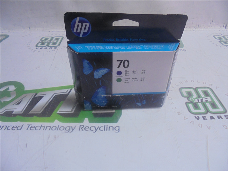 HP C9408A 70 Blue and Green Printhead New Factory Sealed Exp 2021 2023