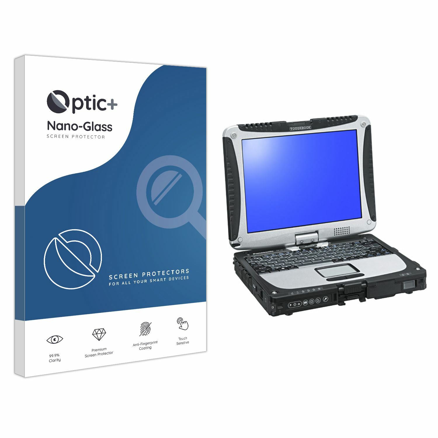 Optic+ Nano Glass Screen Protector for Panasonic Toughbook CF-19