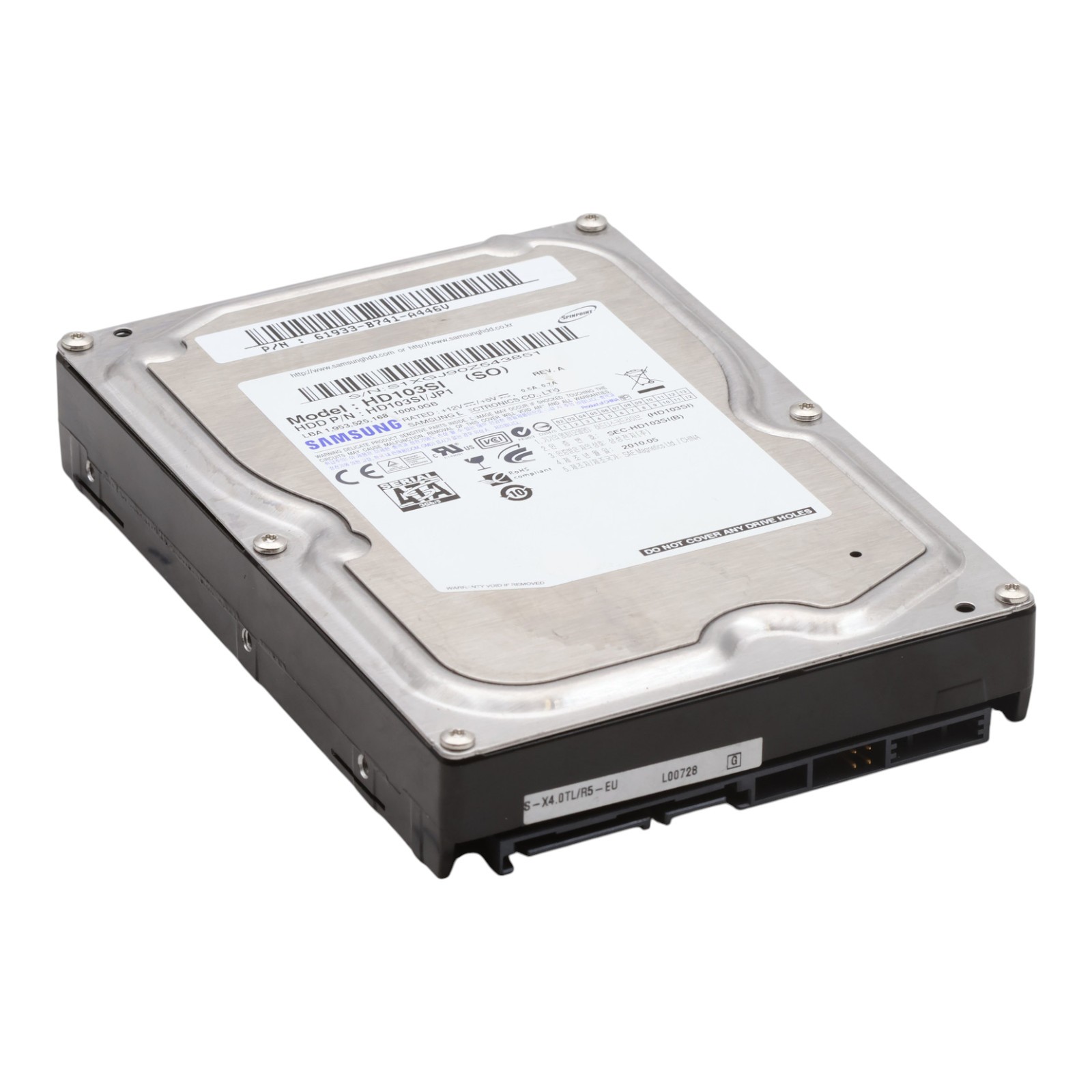 Samsung 1TB 3.5" SATA 3Gb/s HDD EcoGreen F2 HD103SI/JP1 61933-B741-A446V 5400RPM